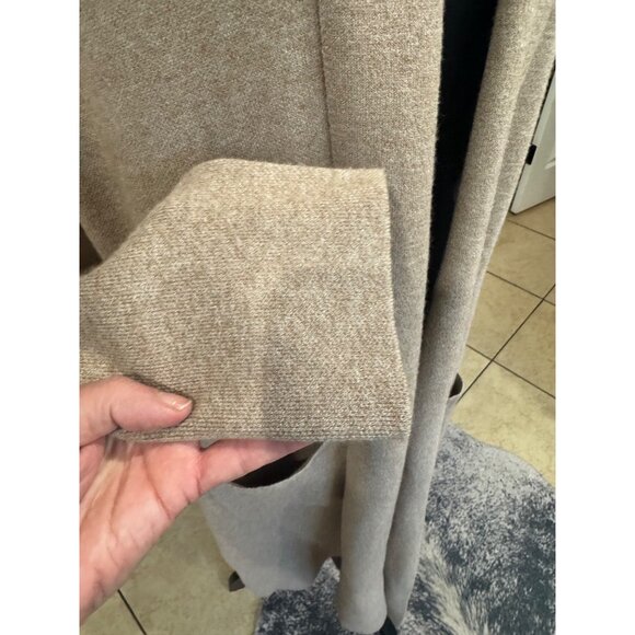 Long Beige Soft Open Front Cardigan Pockets XL Maxsport Womens Knitwear Office - Picture 12 of 12